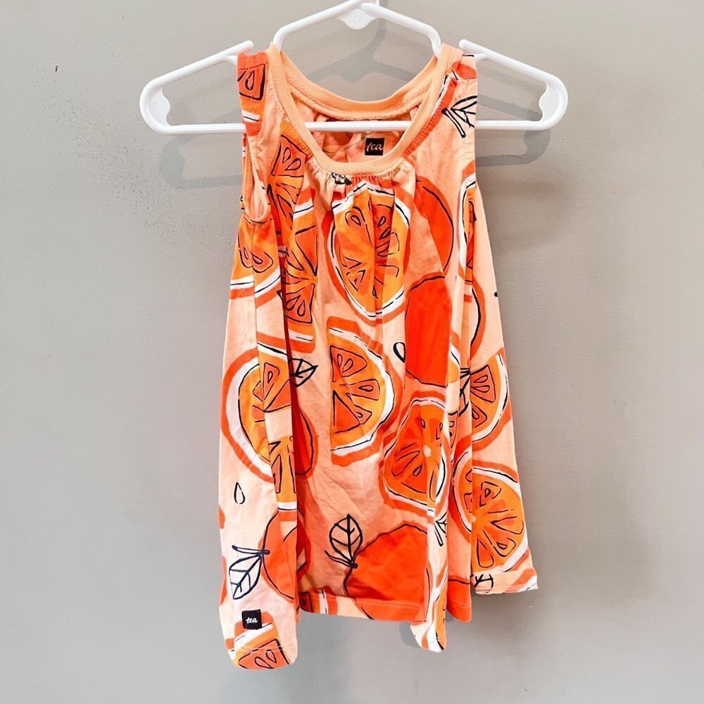 Tea Collection Orange Oranges Swing Dress- Size 2